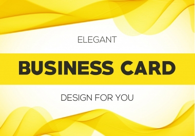 I will design an elegant looking business card for you