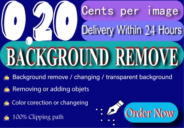 I Will Professionally Remove Background of 5 Images