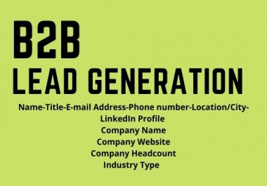 i will do b2b lead generation with prospect email list
