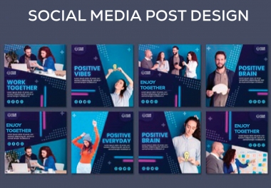 I will design 10 attractive social media posts design