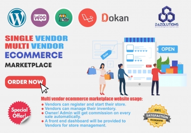 Our Team develop multi vendor website or multi vendor ecommerce