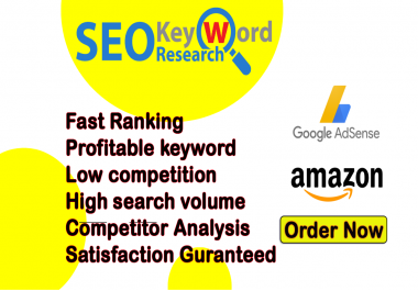 I will do profitable SEO keyword research and competitor keyword analysis