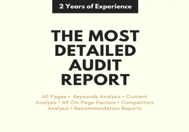 Audit your Blog/Wordpress site with complete report