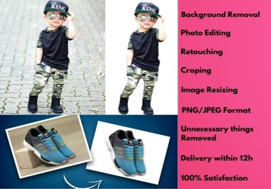 I will remove background of 5 photos within 24 Hours