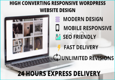 I will create professional responsive wordpress website or blog with SEO