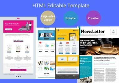 I will create highly responsive HTML Email Template or Newsletter