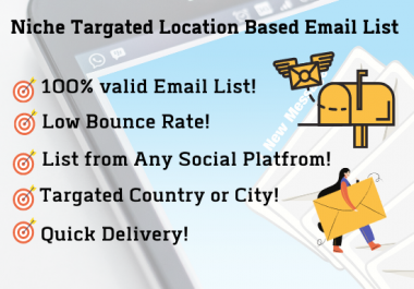 I will provide 5000 keyword and location based email list