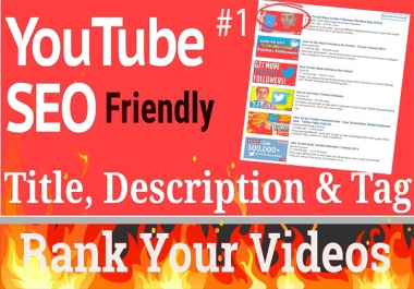 I will rank your youtube videos organically through SEO