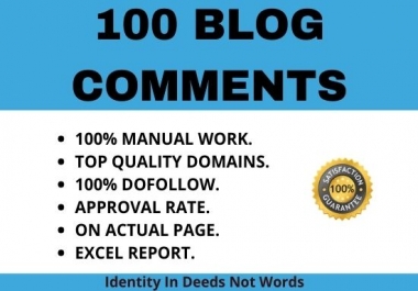 I will create 100 niche topical dofollow blog comment backlinks