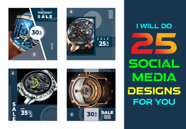I will do 25 Social Media design for your business