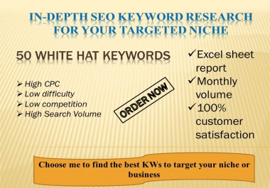 In-depth SEO keyword research for targeted niche
