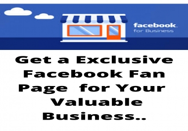 Get A Exclusive,  Ordinary And Helpful Business Page Or Page
