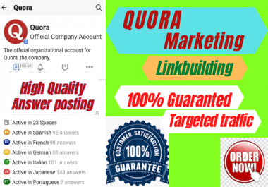 Get targeted traffic from your website with 30 HQ Quora answers