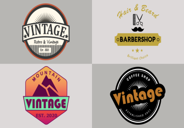 I will design an awesome retro vintage logo