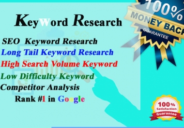 I will do seo keywoed research and competitor analysis