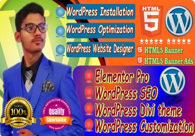 I can create a WordPress Website Design and WordPress Installation.