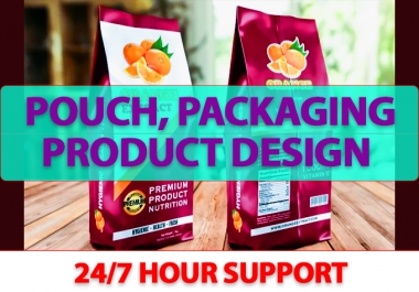I will do premium pouch,  packaging product design