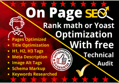 I will do wordpress onpage SEO optimization to rank your site on google for guarantee traffic