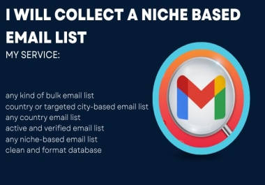I will collect a niche based email list
