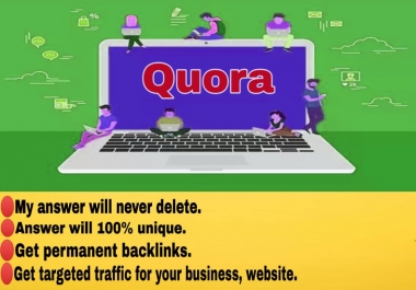Provide 20 HQ Quora Answers With Clickable Link for your website