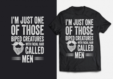 I will do unique,  trendy and premium custom typography t shirt design.