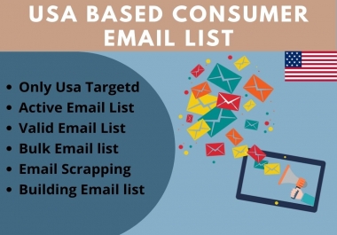I Will Provide 5k USA Based Valid Consumer Email List