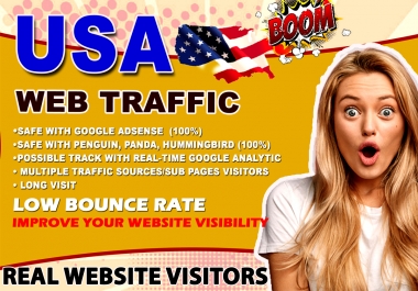 Organic USA Web Traffic Keyword Targeted,  Real,  Human Visitors 30 Days