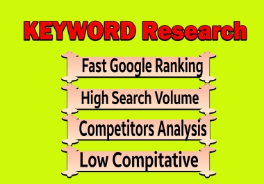 I will carry out best seo keywords and competitor analysis
