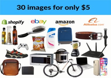 Amazon, ebay product background removal services total 30 images