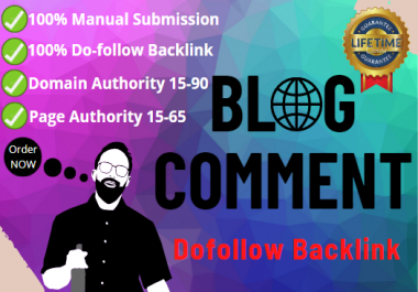 I will make 60 high-quality backlinks using blog comments