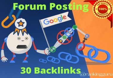 I will manually do 50 high quality forum posting Backlinks