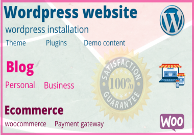 I will Create Wordpress website,  Blog or E-commerce website