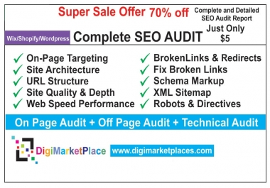 I will provide a professional SEO audit report and action plan for website
