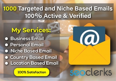 I will Collect 1000 targeted & Niche Based Emails in 24hr