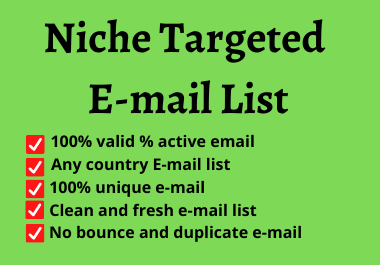 I will build 1k targeted verified email list.