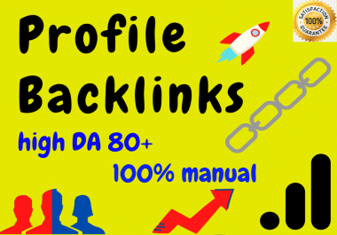 Profile backlinks 200 manually create with high DA to increase google rank