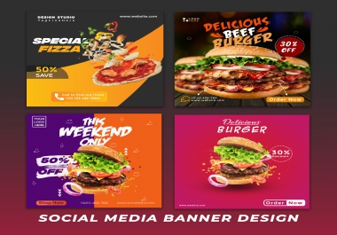I will design a professional modern Social Media Banner Design