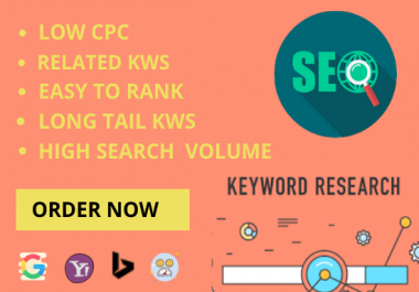 I will do keyword research that actually easy to rank