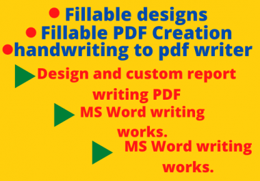 I will write and design your hard copy into fillable soft copy