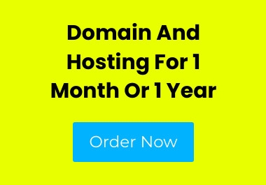 Domain Registration and Web Hosting 1 Month