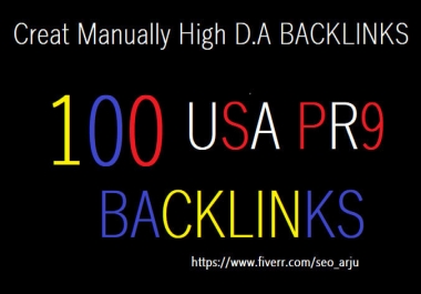 I will 100 USA pr9 backlinks for google ranking