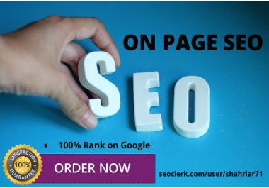 I will do SEO full on page optimization for any site