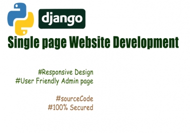 I will be your Full Stack Django web Developer
