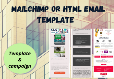 I will design unique mailchimp or html email template