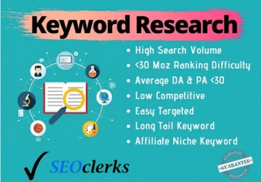I will provide professional keyword research for your website