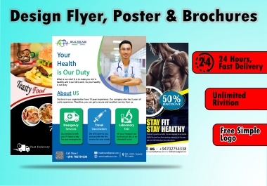 I will design a creative flyer,  brochure,  leaflet or posters