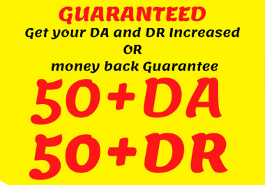 I will increase domain authority and domain rating DR and da increase