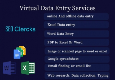 I will do data entry typing work