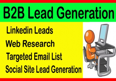 I will do b2b lead generation, Email List and web research