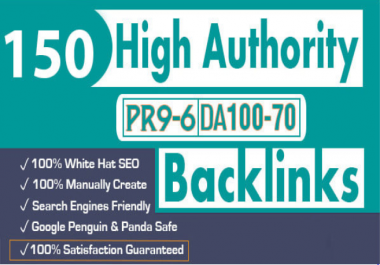 I will create 150 high authority profile backlinks manual SEO service